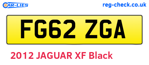 FG62ZGA are the vehicle registration plates.
