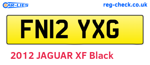 FN12YXG are the vehicle registration plates.
