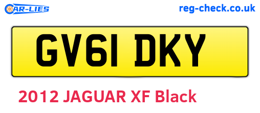 GV61DKY are the vehicle registration plates.