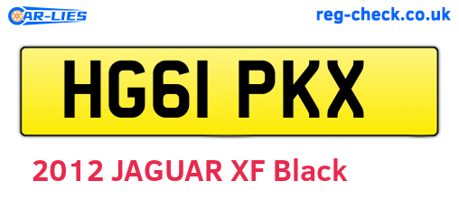 HG61PKX are the vehicle registration plates.