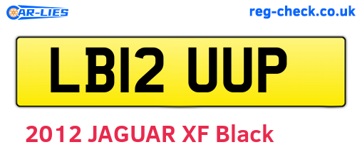 LB12UUP are the vehicle registration plates.