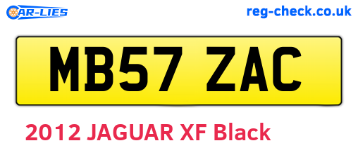 MB57ZAC are the vehicle registration plates.