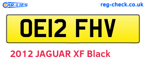 OE12FHV are the vehicle registration plates.