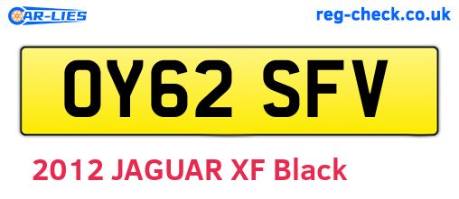 OY62SFV are the vehicle registration plates.