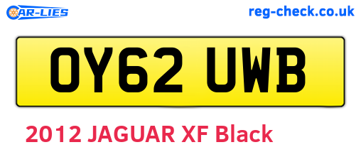 OY62UWB are the vehicle registration plates.