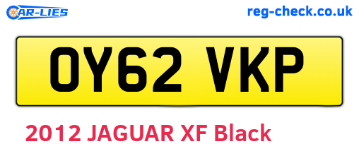 OY62VKP are the vehicle registration plates.
