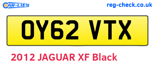 OY62VTX are the vehicle registration plates.