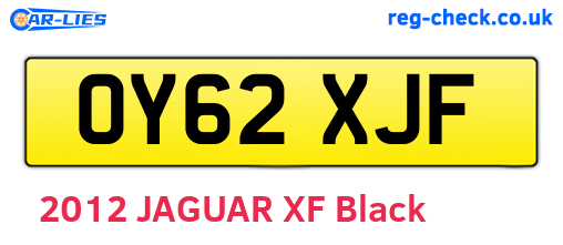 OY62XJF are the vehicle registration plates.
