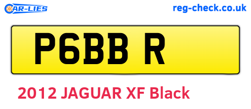 P6BBR are the vehicle registration plates.