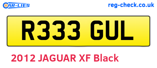 R333GUL are the vehicle registration plates.