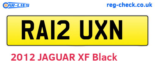 RA12UXN are the vehicle registration plates.