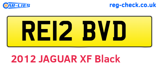RE12BVD are the vehicle registration plates.