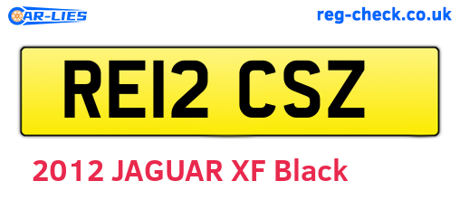 RE12CSZ are the vehicle registration plates.
