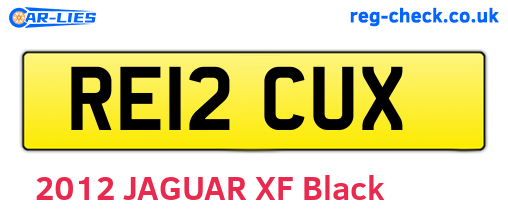 RE12CUX are the vehicle registration plates.