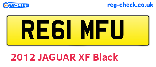 RE61MFU are the vehicle registration plates.