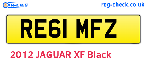 RE61MFZ are the vehicle registration plates.