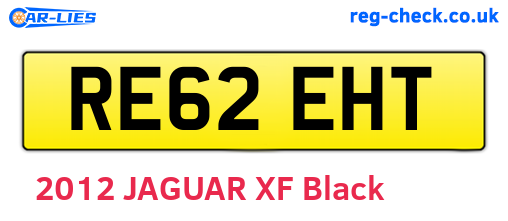 RE62EHT are the vehicle registration plates.