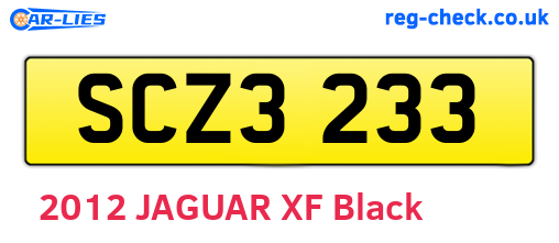SCZ3233 are the vehicle registration plates.