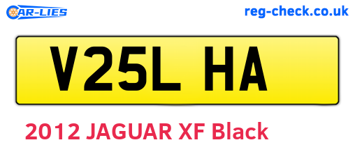 V25LHA are the vehicle registration plates.