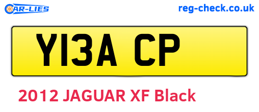 Y13ACP are the vehicle registration plates.