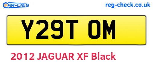 Y29TOM are the vehicle registration plates.