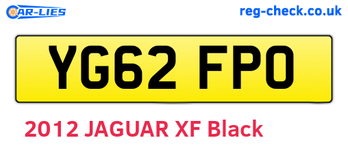 YG62FPO are the vehicle registration plates.