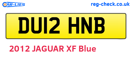 DU12HNB are the vehicle registration plates.