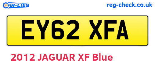 EY62XFA are the vehicle registration plates.