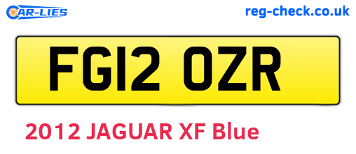 FG12OZR are the vehicle registration plates.