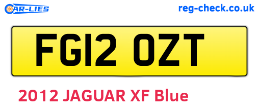FG12OZT are the vehicle registration plates.