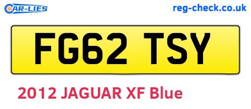 FG62TSY are the vehicle registration plates.