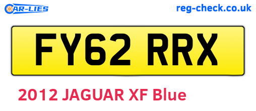 FY62RRX are the vehicle registration plates.