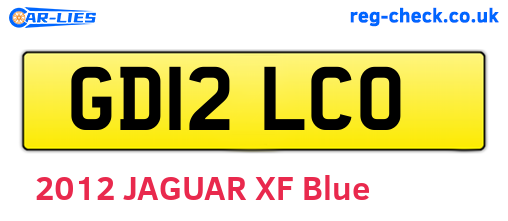 GD12LCO are the vehicle registration plates.