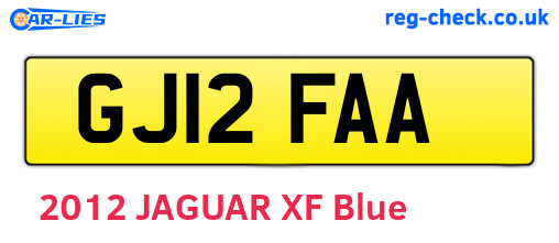 GJ12FAA are the vehicle registration plates.