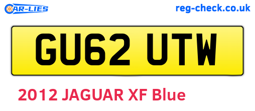 GU62UTW are the vehicle registration plates.