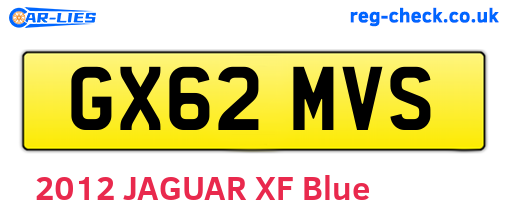 GX62MVS are the vehicle registration plates.