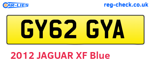 GY62GYA are the vehicle registration plates.