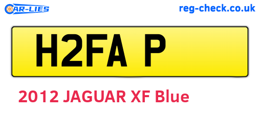 H2FAP are the vehicle registration plates.