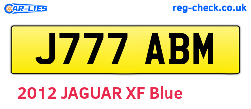 J777ABM are the vehicle registration plates.