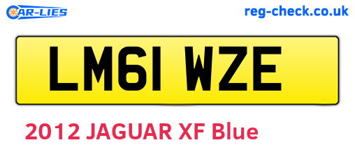 LM61WZE are the vehicle registration plates.