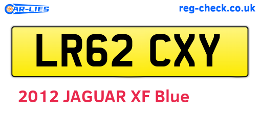 LR62CXY are the vehicle registration plates.