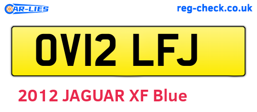 OV12LFJ are the vehicle registration plates.