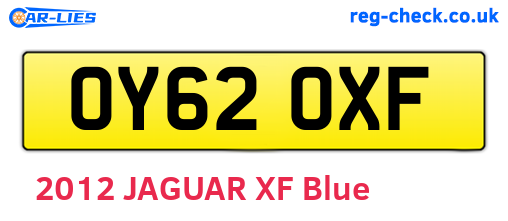 OY62OXF are the vehicle registration plates.