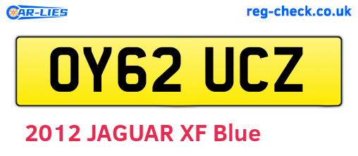 OY62UCZ are the vehicle registration plates.