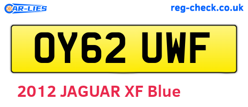 OY62UWF are the vehicle registration plates.
