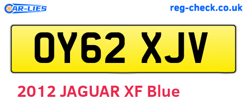 OY62XJV are the vehicle registration plates.