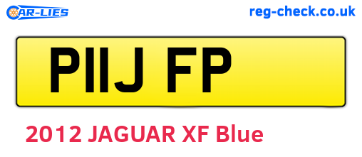 P11JFP are the vehicle registration plates.