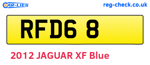 RFD68 are the vehicle registration plates.