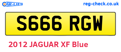S666RGW are the vehicle registration plates.