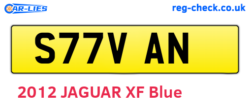 S77VAN are the vehicle registration plates.